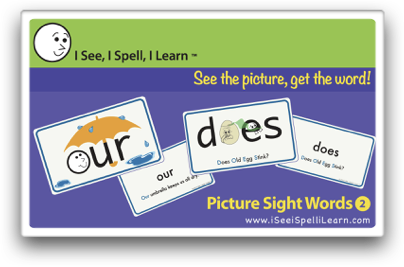 Picture Sight Words Flashcards Sets 1 I Learn® I See 2 & 3 Combo Pack I Spell