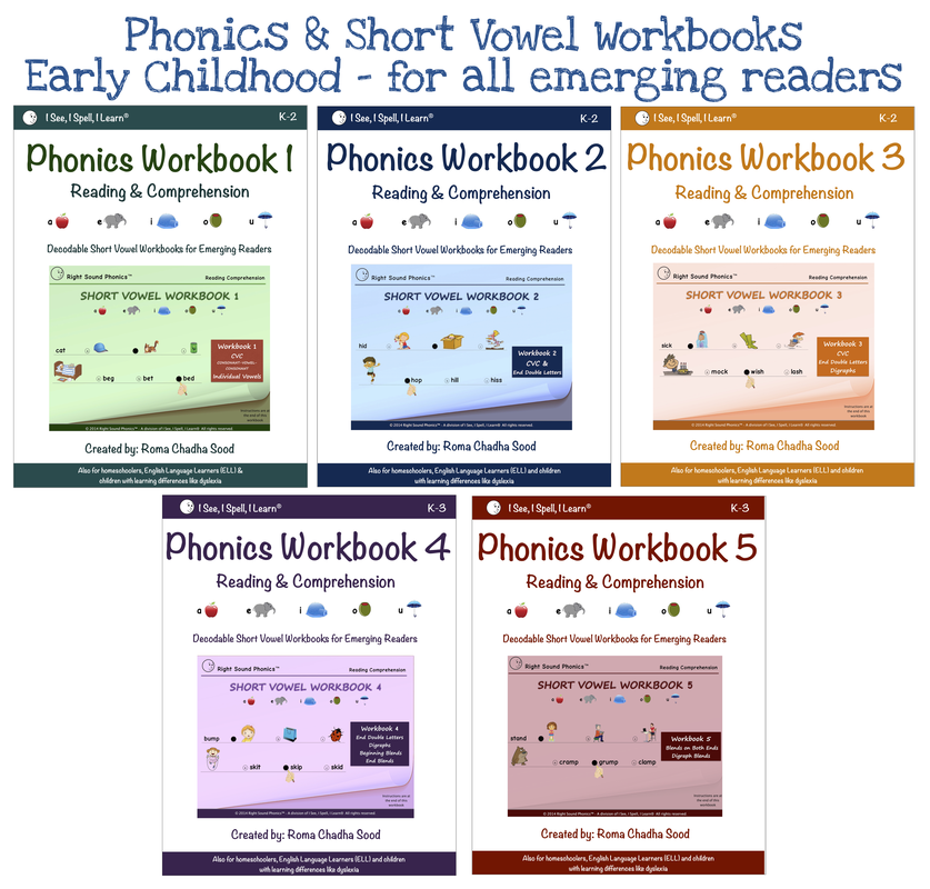Phonics and Short Vowel Workbooks